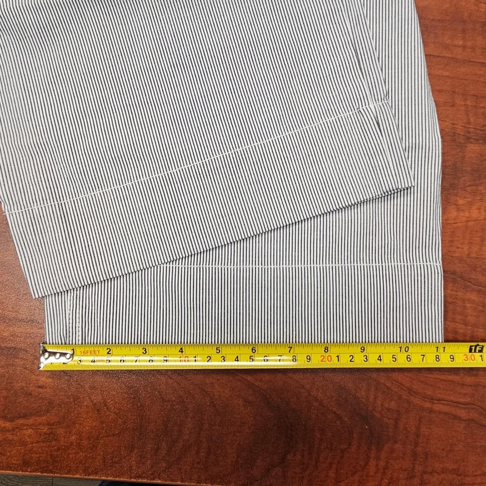 Talbots Wide Leg Crop Chino Women 18W Blue White NWT Pinstripe Cotton Trousers - Picture 6 of 10